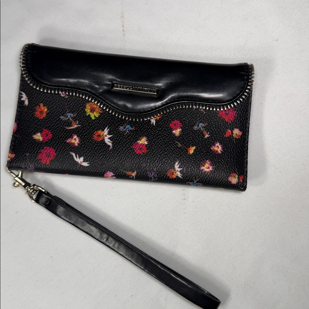 Rebecca Minkoff Black Floral iPhone 6 Plus Case & Wallet Wristlet